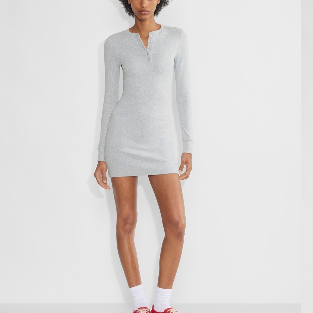 Aritzia Home Stretch Long Sleeve Henley Dress (NWT) - Picture 2 of 6